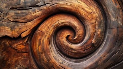 Fototapeta premium Intricate swirl pattern of a tree trunk showcasing natural beauty.