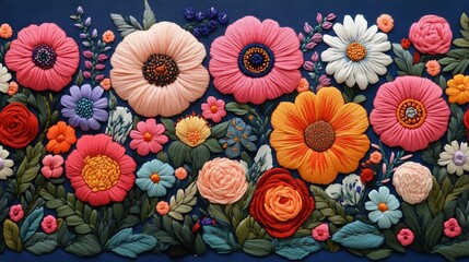 Intricate embroidery-inspired art showcasing growth and confidence through traditional floral and geometric patterns