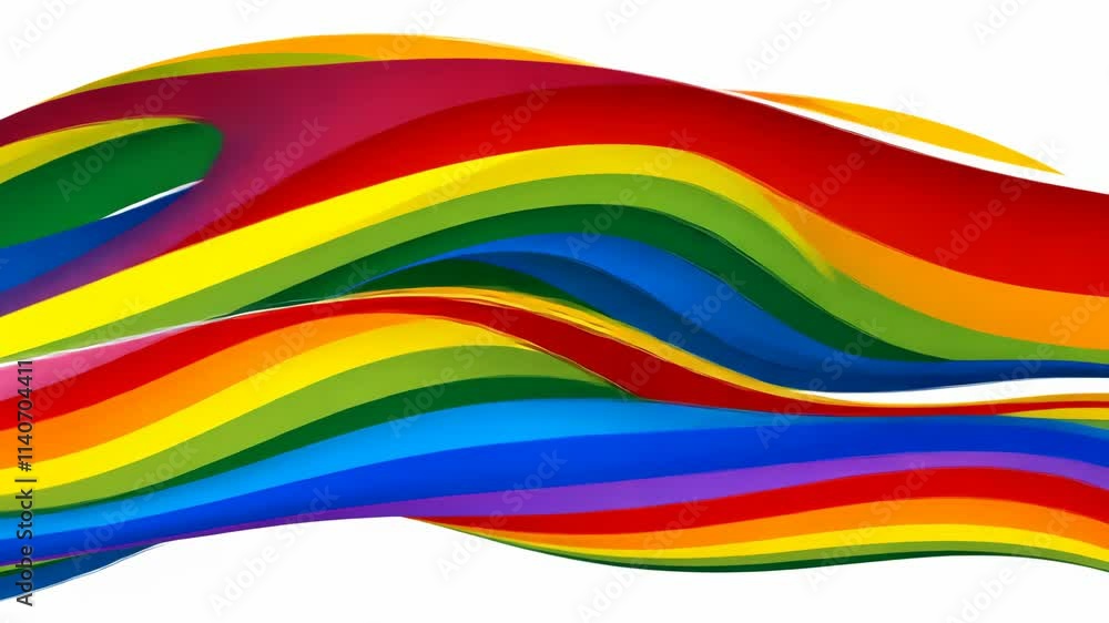 Poster colorful wavy patterns representing vibrancy and diversity in design for artistic and celebratory co