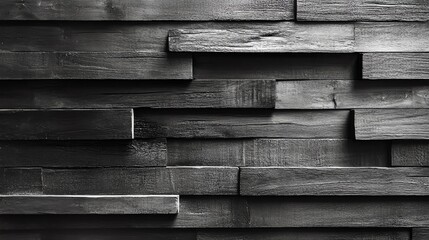 Stylish black wooden wall texture for modern interior design.