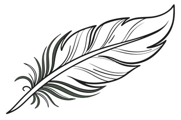 a single leaf is drawn with a brushstroke effect