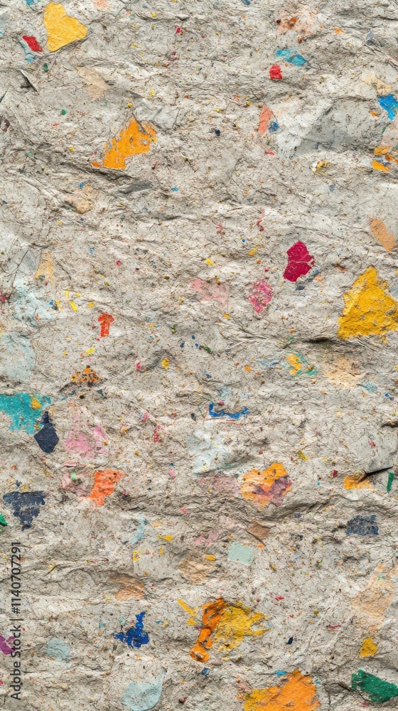 Poster textured wallpaper with vibrant recycled paper design showcasing a unique blend of colors and patter