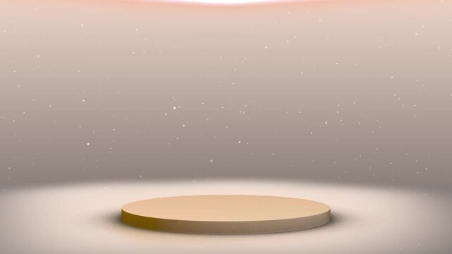 Empty podium background light effects bokeh decorations. Luxury scene design concept. platform pedestal mockup for cosmetics displaying. Studio mockup products, stage showcase, promotion display