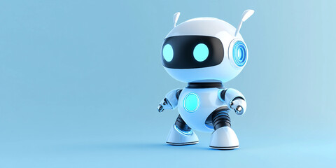 3D Android on blank studio