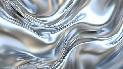 Smooth and reflective silver metal background with brushed texture, silver, abstract. Reflective. Illustration