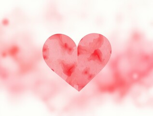 Fototapeta premium Heartfelt Watercolor: A delicate watercolor heart, painted with soft, romantic hues, evokes feelings of love, tenderness, and affection. Perfect for Valentine's Day, wedding invitations.