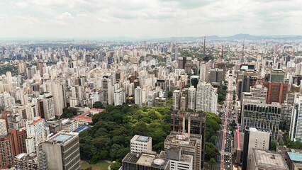 Fototapeta premium Visão aérea cidade de são paulo, brasil