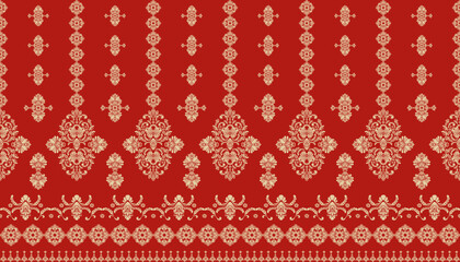 Motifs African boho paisley Floral Ikat pattern embroidery border. Ethnic ikat floral Ethnic Indian Pattern Ikat pattern Ethnic Pattern.Border indian floral Aztec embroidery border seamless patterns.