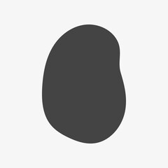 Fava bean black icon. Vector illustration