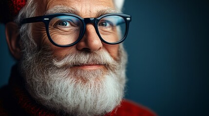Close-up portrait of Handsome Santa 