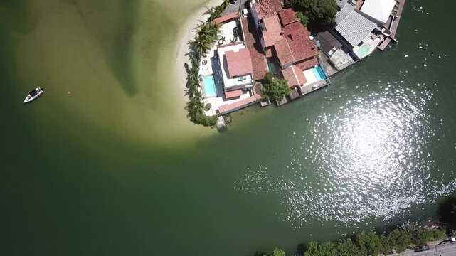 Rio de Janeiro Brazil Drone Praia dos Amores Praia do Pepe