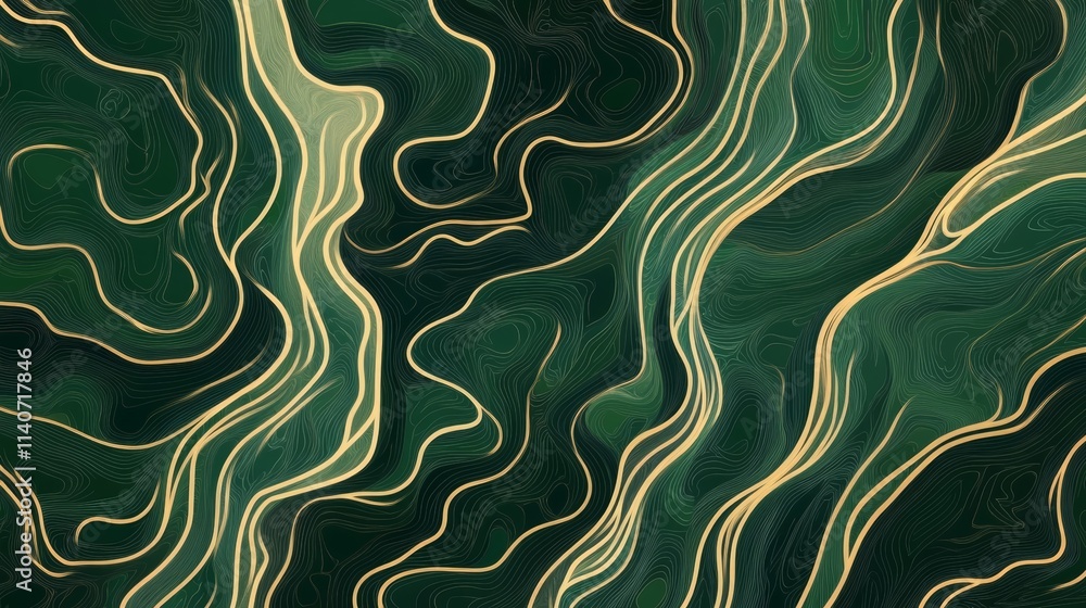 Poster intricate patterns blend earthy tones, capturing a dynamic flow reminiscent of nature's graceful con