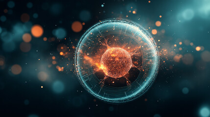 Ai-driven healthcare innovations cybersecurity advances digital sphere futuristic environment abstract viewpoint