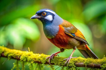 Sumatran Laughingthrush Bird Photography: High-Resolution Images of Garrulax Sumatranus in Focus