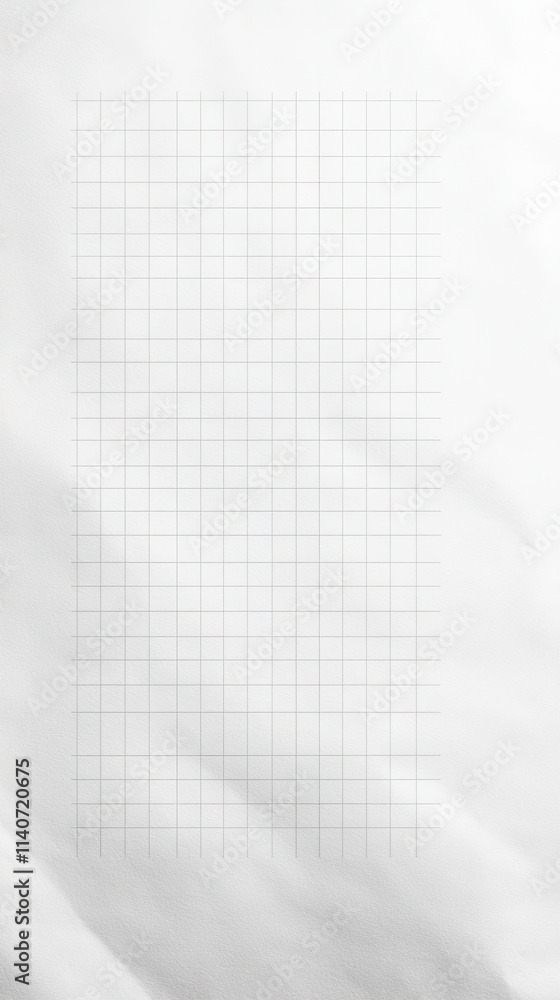 Poster Clean white paper texture featuring a faint grid pattern ideal for drawing and drafting work