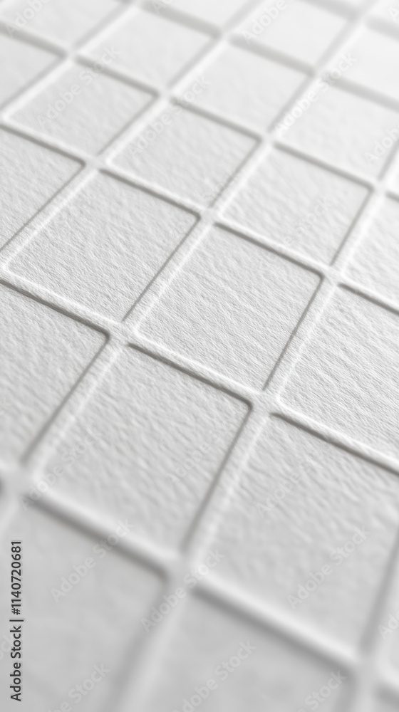 Aufkleber Clean white paper texture with a faint grid pattern suitable for various creative projects and presentations