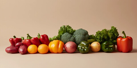vegetables on a wooden Background