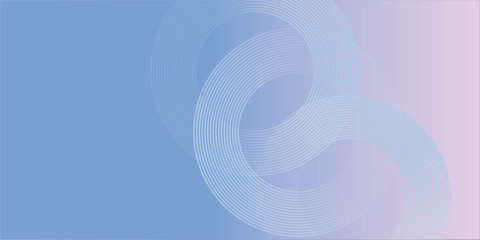 Abstract circle lines on light blue background. Geometric stripe line art design for poster, brochure, cover, website, header, web banner, presentation.