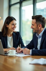 colleagues at work discussing important work issues, office