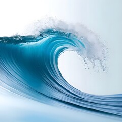 Large Ocean Wave - Isolated on White Background