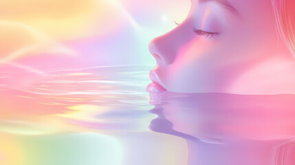 Holographic background with a smooth, reflective surface. Reflective. Illustration