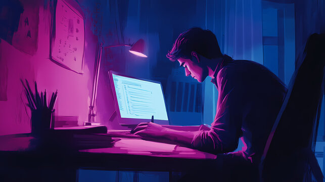 Journaling as a reflective practice to achieve mental clarity. Reflective. Illustration