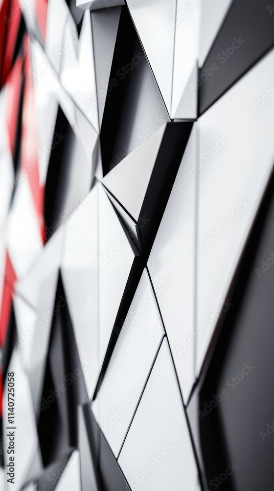Poster Bold geometric pattern showcasing sharp angles in a modern architectural setting