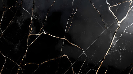 A sleek black liquid marble background with shining silver veins flowing fluidly, creating a luxurious and sophisticated visual with reflective textures. Reflective. Illustration