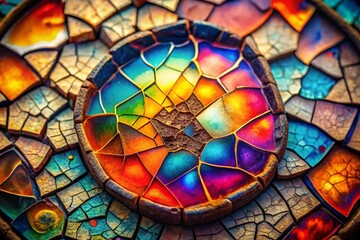 Surreal Cracked Pottery Logo Design: Abstract Clay Art, Broken Ceramic Branding, Fantasy Pottery Symbol