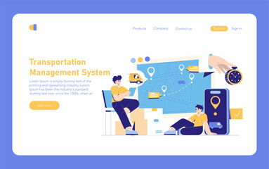 Logistics Automation. Flat Vector Illustration