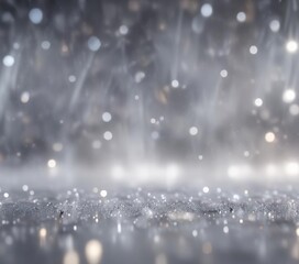 Abstract silver mist background with delicate light bokeh, abstract background, silver mist