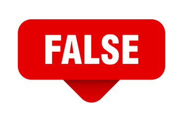FALSE banner. sign isolated on transparent background
