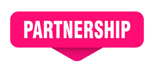 PARTNERSHIP banner. sign isolated on transparent background