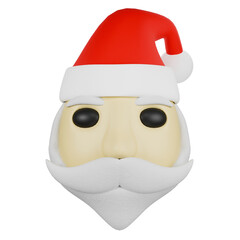 santa claus 3d icon isolated, santa claus 3d icon transparent, santa cluas 3d icon png, cute santa claus 3d icon