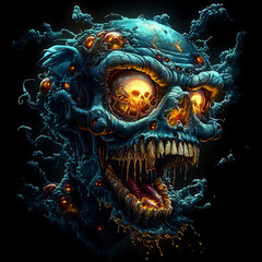 Spooky Zombie Sublimation - For Your Halloween T-Shirt Design