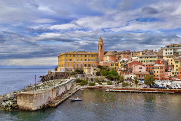 View of Nervi near Genoa, Italy