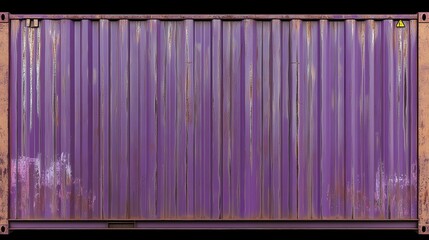 Rustic Purple Shipping Container Exterior - Detailed Architectural View