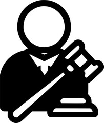 stick man judge, lawyer sign, symbol, vector, art
