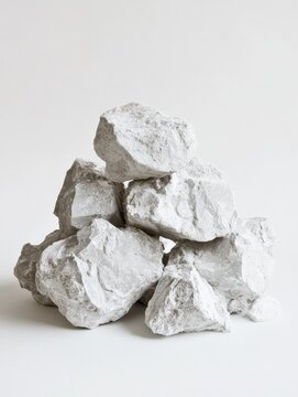 Calcium carbide on a white background
