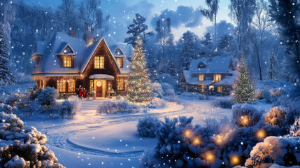 Celebrate Christmas festival decoration in december. Christmas celebration atmosphere. x mas backgroud with copyspace for text