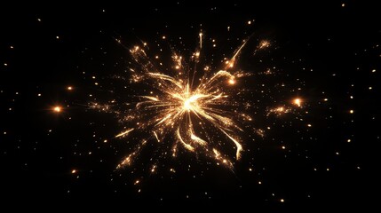 Festive fireworks on black background.