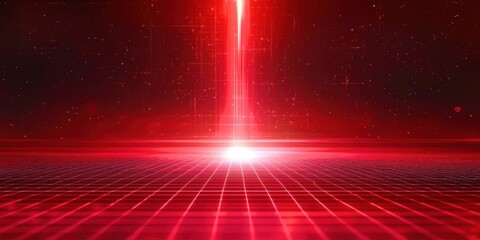 Red background with a white line in the middle