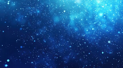 Fototapeta premium Fireworks on blue background with stars and space for text