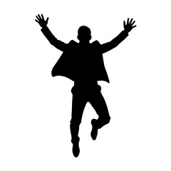 Business celebration silhouette