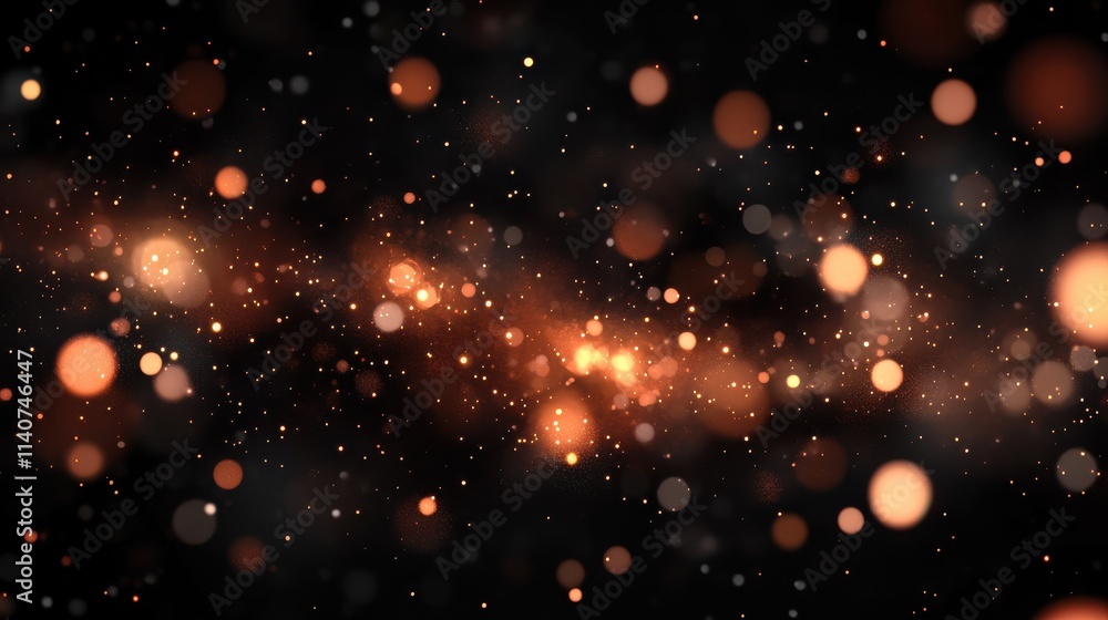 Poster fireworks with abstract bokeh background