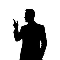 Business leader silhouette 