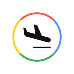 Obraz premium Landing Airplane Icon 