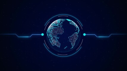 Worldwide Global business technology, digital connectivity, innovation, international business, global networking, data trade. future finance and technology education 4K 3D Technology Big data network - Powered by Adobe