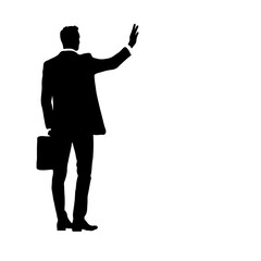Business leadership silhouette