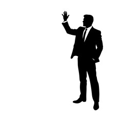 Business leadership silhouette 